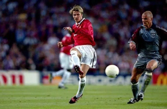 Màn trình diễn xuất sắc của David Beckham trong trận chung kết C1 với Bayern (Ảnh: Internet)