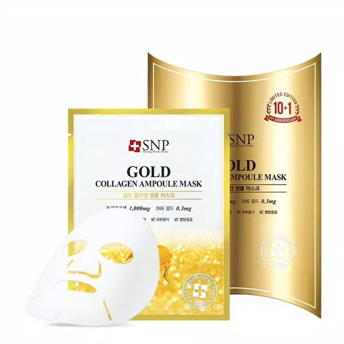 Mặt nạ vàng SNP Gold Collagen Ampoule Mask