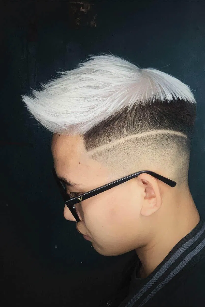 Màu nhuộm tóc nam trắng bạch kim (nguồn: internet)