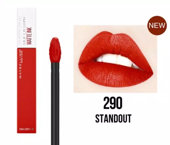 Cây son 290 màu Standout đến từ Maybelline - thương hiệu mỹ phẩm makeup binh dân khuấy đảo thế giới. (Nguồn: Internet).
