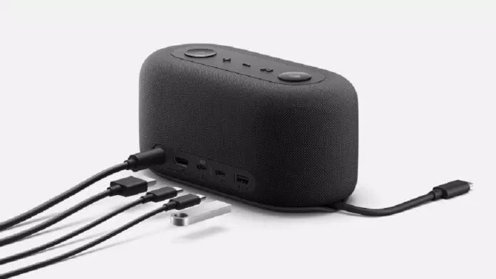 Thiết bị Microsoft Audio Dock của Microsoft vừa có loa vừa là ổ cắm USB (Ảnh: Internet) Thiết bị Microsoft Audio Dock của Microsoft vừa có loa vừa là ổ cắm USB (Ảnh: Internet)