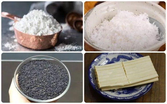 Cánh làm món bánh bò bía ngọt: Món ăn vặt tuổi thơ của bao người - Kiến thức mới 2024 4 Nguyên liệu làm bánh bò bía. (ảnh: internet)