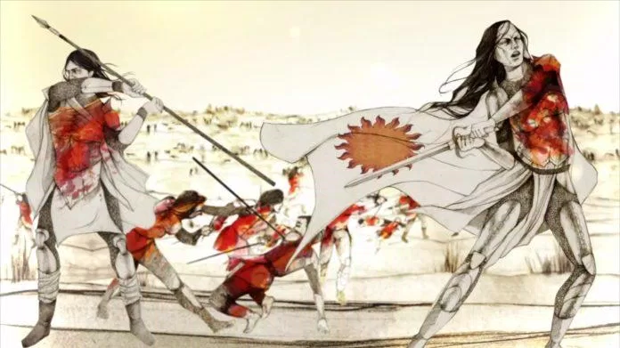 10.000 con tàu là một bộ truyện kể về công chúa Nymeria xứ Dorne.  Nguồn: internet