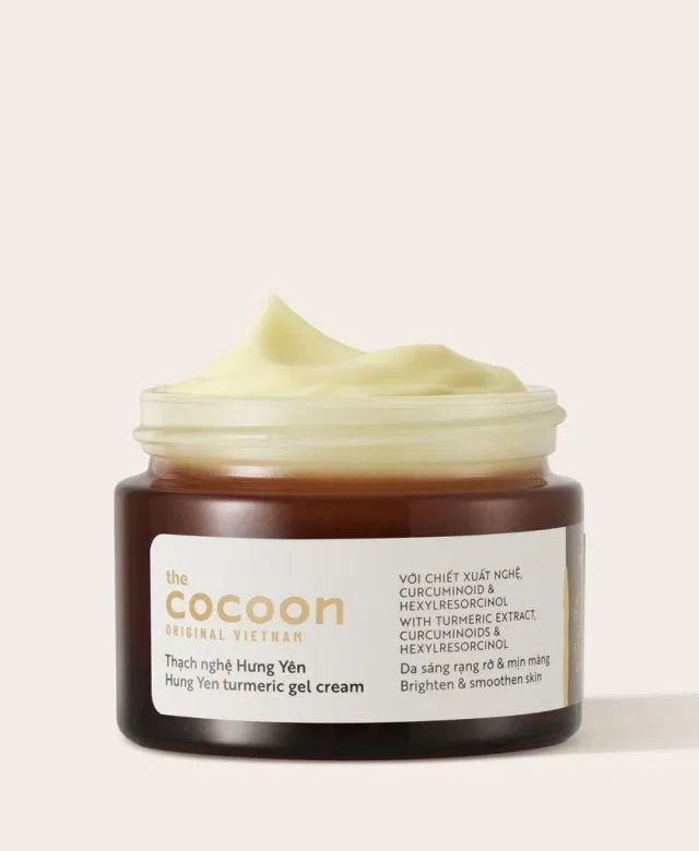 Thạch Nghệ Hưng Yên Dưỡng Sáng Cocoon Hung Yen Turmeric Gel Cream là sản phẩm thuần chay nên đặc biệt an toàn cho da nhạy cảm (Ảnh: internet).