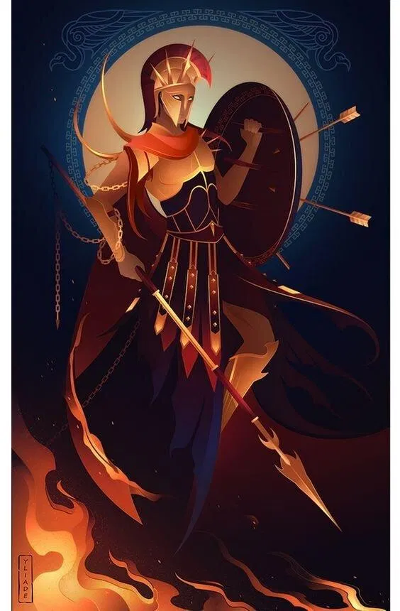 Thần Ares. Nguồn Yliade