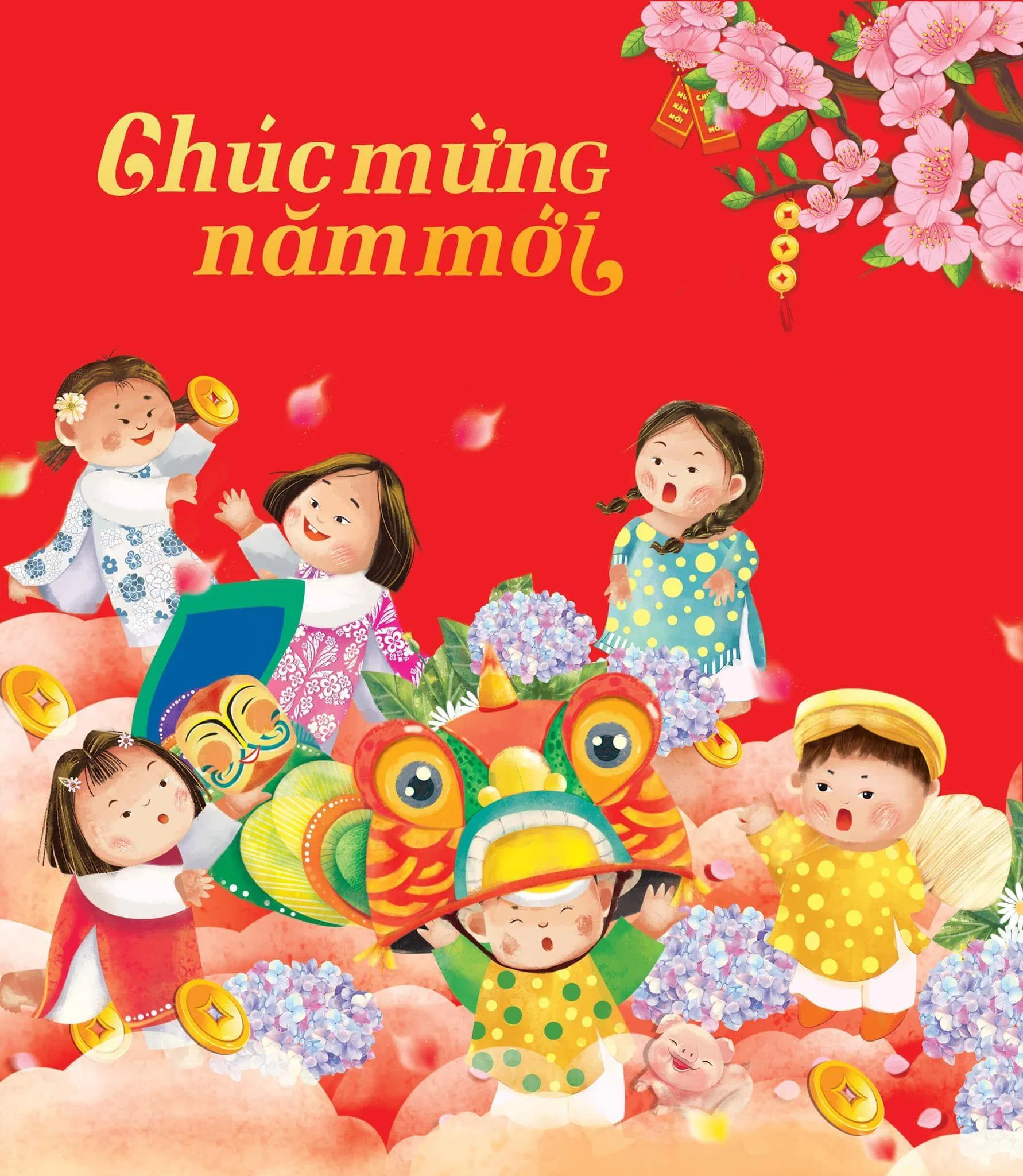 Thiệp chúc mừng năm mới 2023 thuần Việt đẹp độc đáo. (Ảnh: Internet)