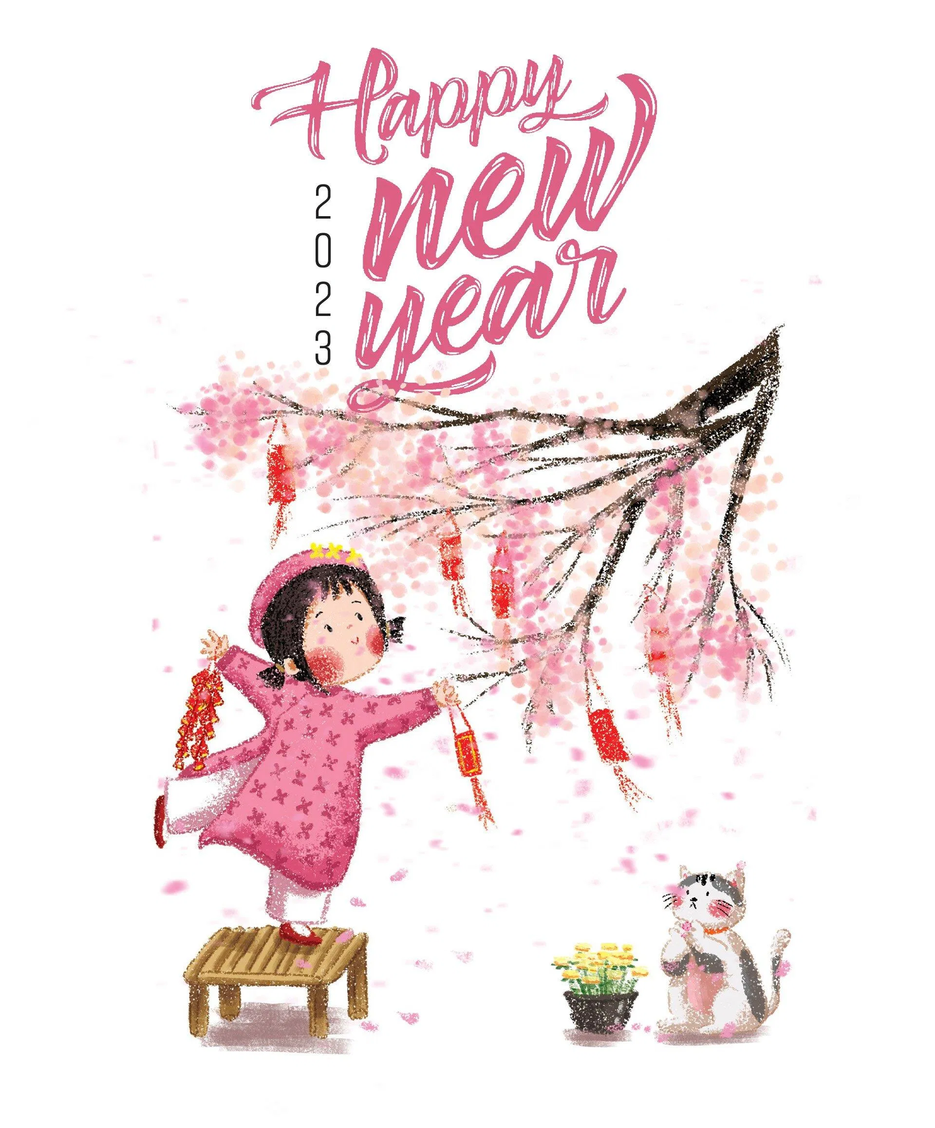 Hình nền điện thoại Tết 2023 đẹp mới nhất. (Ảnh: Internet)