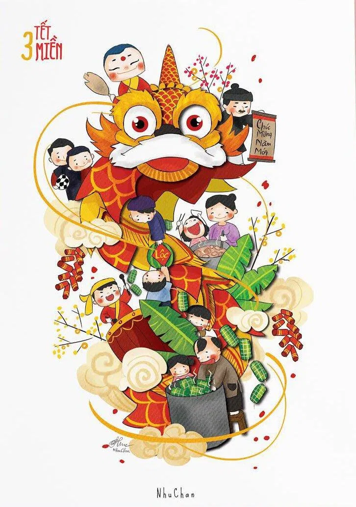 Thiệp chúc mừng năm mới 2023 thuần Việt đẹp độc đáo. (Ảnh: Internet)