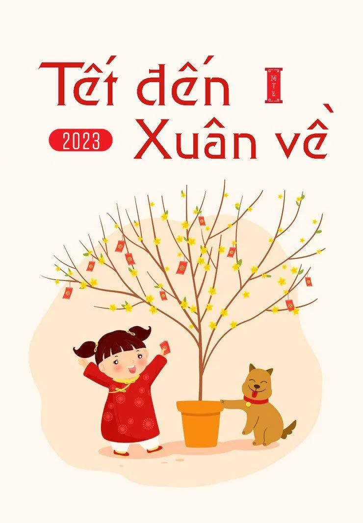 Hình nền điện thoại Tết 2023 đẹp mới nhất. (Ảnh: Internet)
