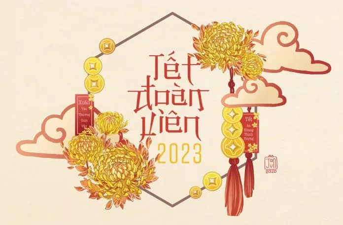 Hình nền Tết 2023 đẹp mới nhất (Ảnh: Internet)