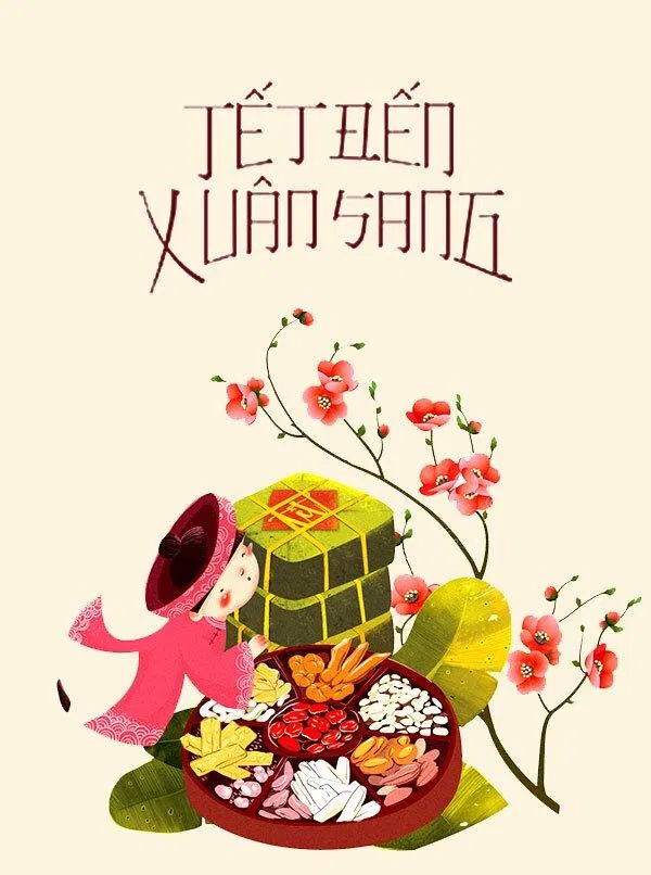 Thiệp chúc mừng năm mới 2023 dễ thương. (Ảnh: Internet)