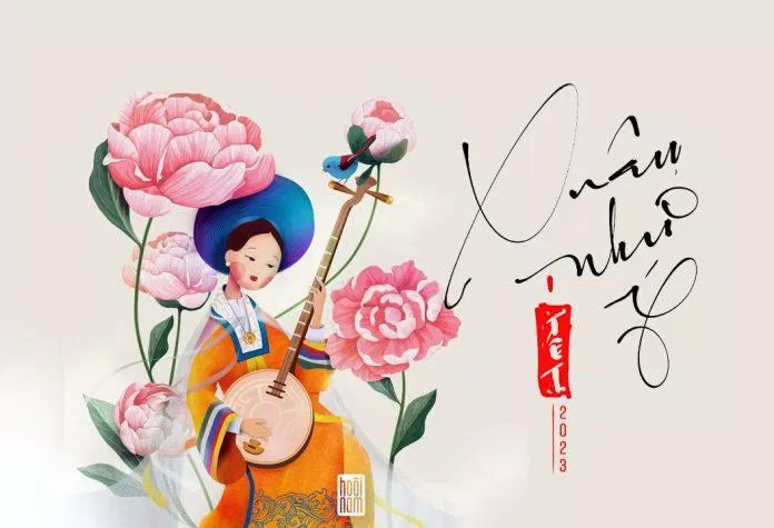Thiệp chúc mừng năm mới 2023 sang trọng. (Ảnh: Internet)