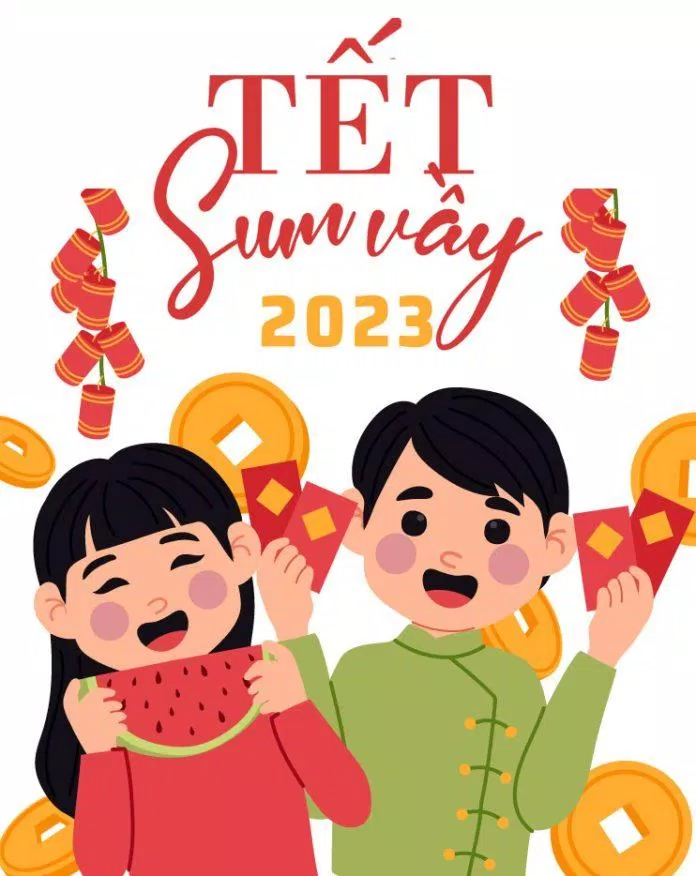 Thiệp chúc mừng năm mới 2023 thuần Việt đẹp độc đáo. (Ảnh: Internet)