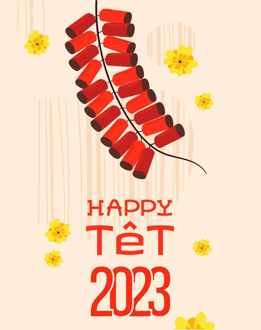 Thiệp chúc mừng năm mới 2023 thuần Việt đẹp độc đáo. (Ảnh: Internet)