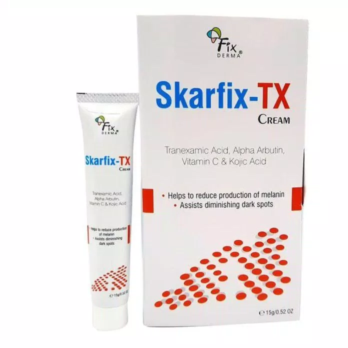 Kem Fixderma Skarfix TX Cream chứa nhiều active hiện đại làm sáng da (nguồn: internet)