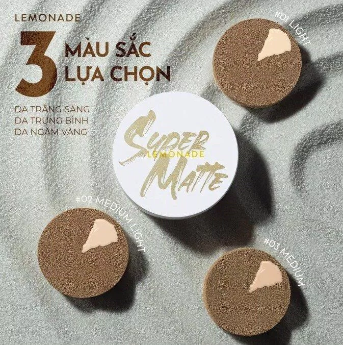 Supermatte Cushion có ba màu khác nhau (Nguồn: Internet) Supermatte Cushion có ba màu khác nhau (Nguồn: Internet)