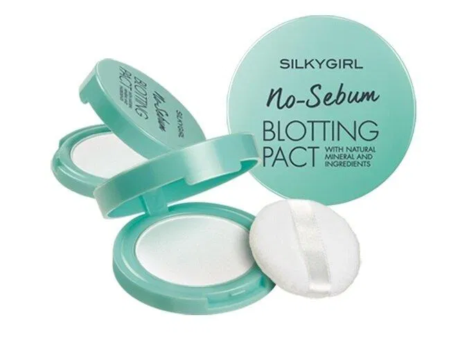 Phấn phủ kiềm dầu dạng nén Silkygirl No Sebum Blotting Pact (nguồn: internet)