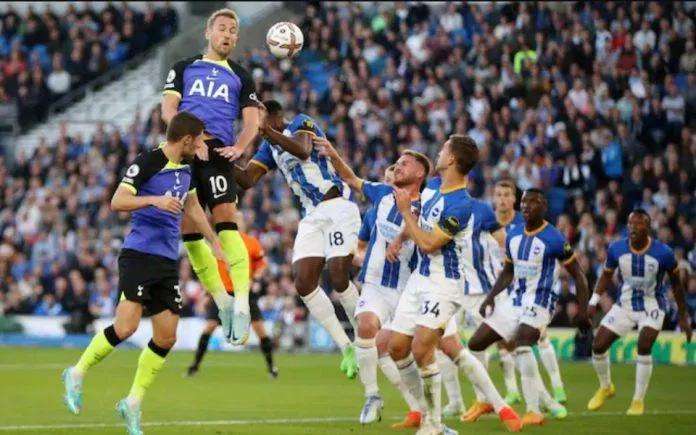 Harry Kane bật cao hơn tất cả đánh đầu ghi bàn cho Tottenham trong trận cầu đầy khó khăn trên sân của Brighton (Ảnh: Internet) Harry Kane bật cao hơn tất cả đánh đầu ghi bàn cho Tottenham trong trận cầu đầy khó khăn trên sân của Brighton (Ảnh: Internet)