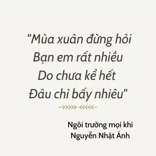 Trích dẫn từ truyện dài Ngôi trường mọi khi