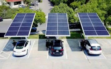Sạc pin cho xe điện bằng năng lượng mặt trời là xu hướng hiện nay (Ảnh: Internet)