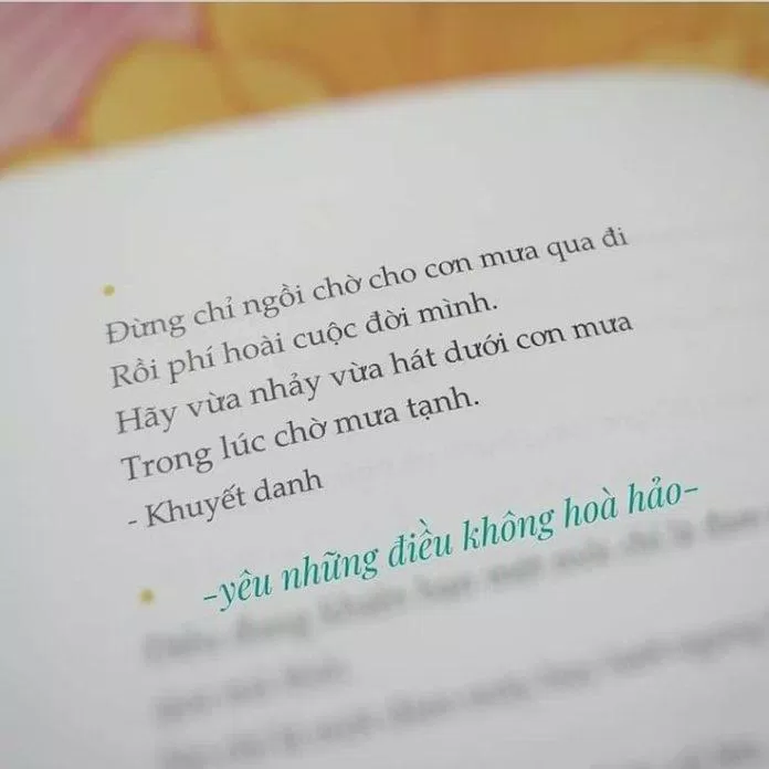 Yêu những điều không hoàn hảo (Ảnh: Internet). Yêu những điều không hoàn hảo (Ảnh: Internet).