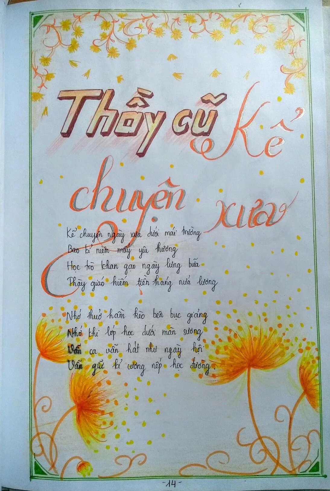 Những mẫu trang trí báo tường 20/11 đẹp sáng tạo (Ảnh: Internet)