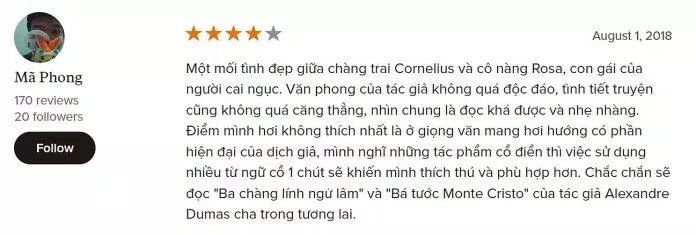 Cảm nhận của độc giả về Hoa Tuylip Đen (Nguồn: BlogAnChoi)