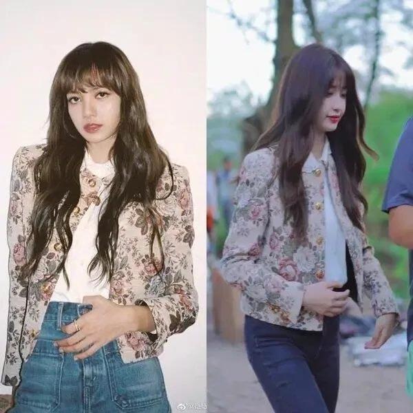Ngu Thư Hân mang bộ đồ giống Lisa vào trong phim luôn. (Ảnh: Internet)