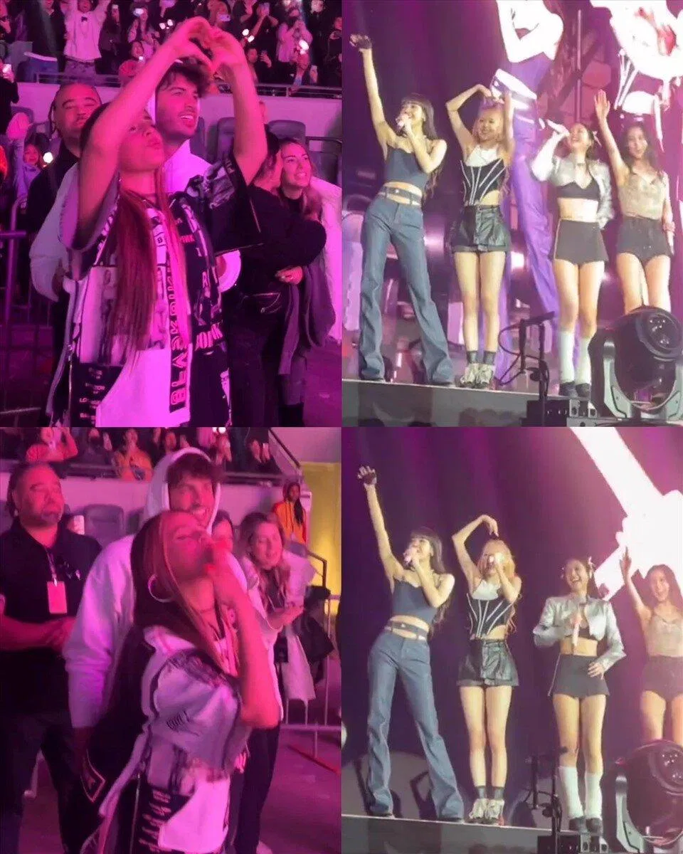 Khoảnh khắc Camila tương tác cùng các thành viên Blackpink. (Ảnh: Internet)