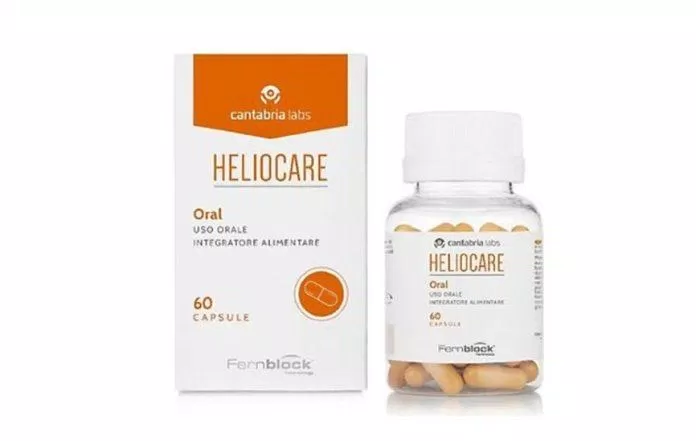 Viên uống Heliocare 360 Capsules Oral Use có chiết xuất lá dương xỉ. (Nguồn: Internet).
