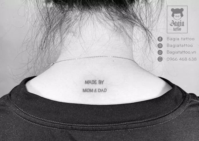 Hình xăm chữ ý nghĩa cho nữ đẹp. (Ảnh: Internet)