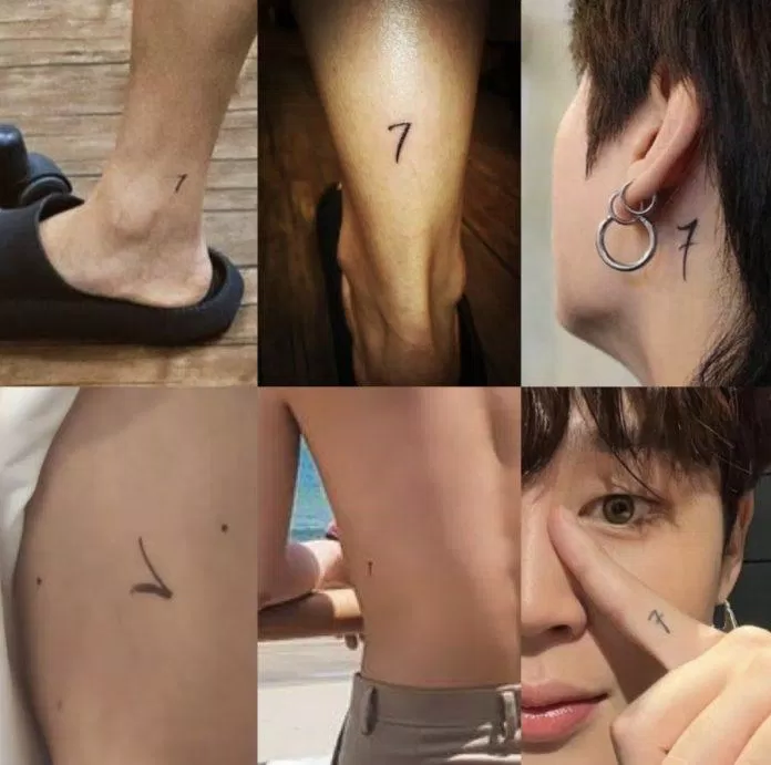 Hình xăm số 7 - biểu tượng tình bạn của BTS. (Ảnh: Internet)