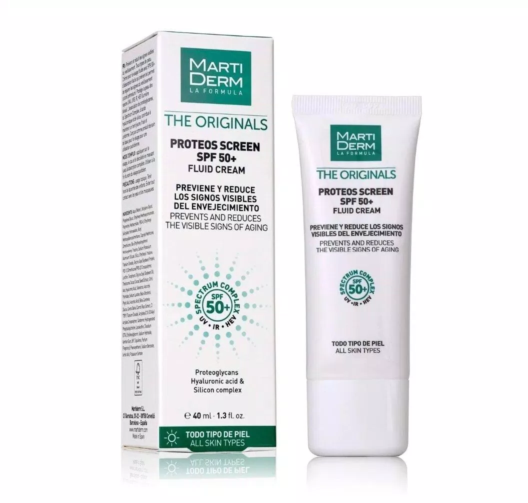 Kem chống nắng dành cho bà bầu Martiderm The Originals Proteos Screen SPF50+ Fluid Cream (Ảnh: Internet).