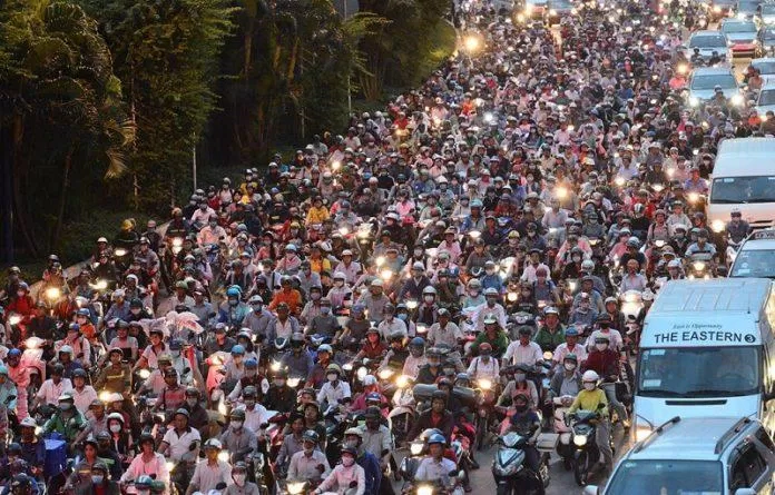 Tình trạng kẹt xe tại Thành phố Hồ Chí Minh (Nguồn: Internet) Tình trạng kẹt xe tại Thành phố Hồ Chí Minh (Nguồn: Internet)