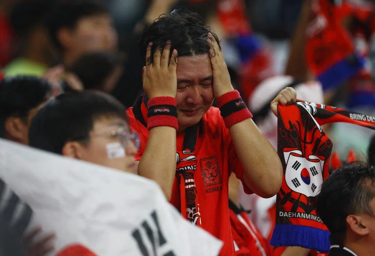 Hàn Quốc đã trải qua mọi cung bậc cảm xúc trong trận đấu với Ghana ở lượt trận thứ 2 vòng bảng World Cup 2022 (Ảnh: Internet) Hàn Quốc đã trải qua mọi cung bậc cảm xúc trong trận đấu với Ghana ở lượt trận thứ 2 vòng bảng World Cup 2022 (Ảnh: Internet)
