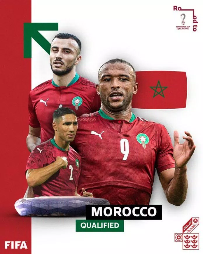 Marocco sẽ có kì World Cup thứ 2 liên tiếp khi có mặt ở Qatar (Ảnh: Internet)