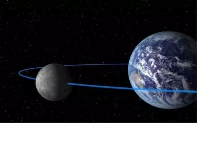 Hình ảnh được chụp bởi Danuri vào ngày 24 tháng 9 năm 2022 và được cung cấp bởi Viện nghiên cứu hàng không vũ trụ Hàn Quốc, cho thấy chuyển động của Mặt trăng đi qua Trái đất (Nguồn: Internet)