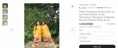 Một shop thời trang của Gen Z Việt trên Etsy (Ảnh: Etsy)