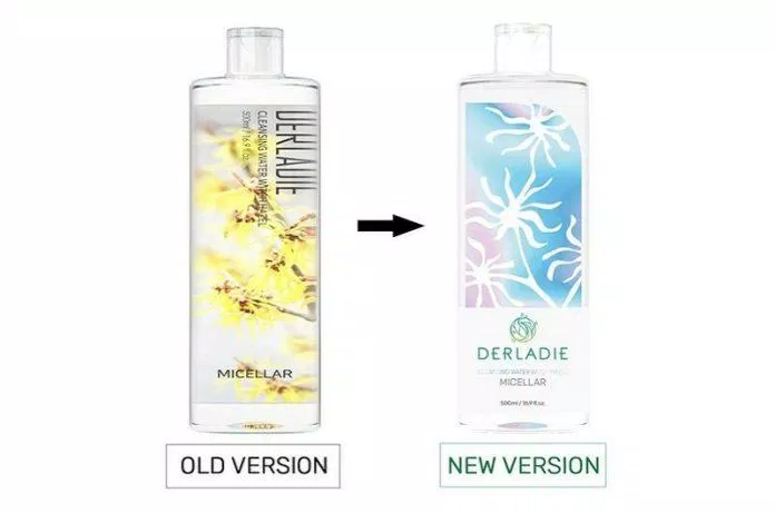 Nước tẩy trang Derladie hiện có bản nâng cấp bao bì từ hình cây phỉ lên màu galaxy bắt mắt (Ảnh: Derladie)