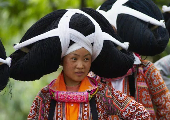 "Mũ" của người Miêu tại Quý Châu, Trung Quốc (Ảnh: Internet)
