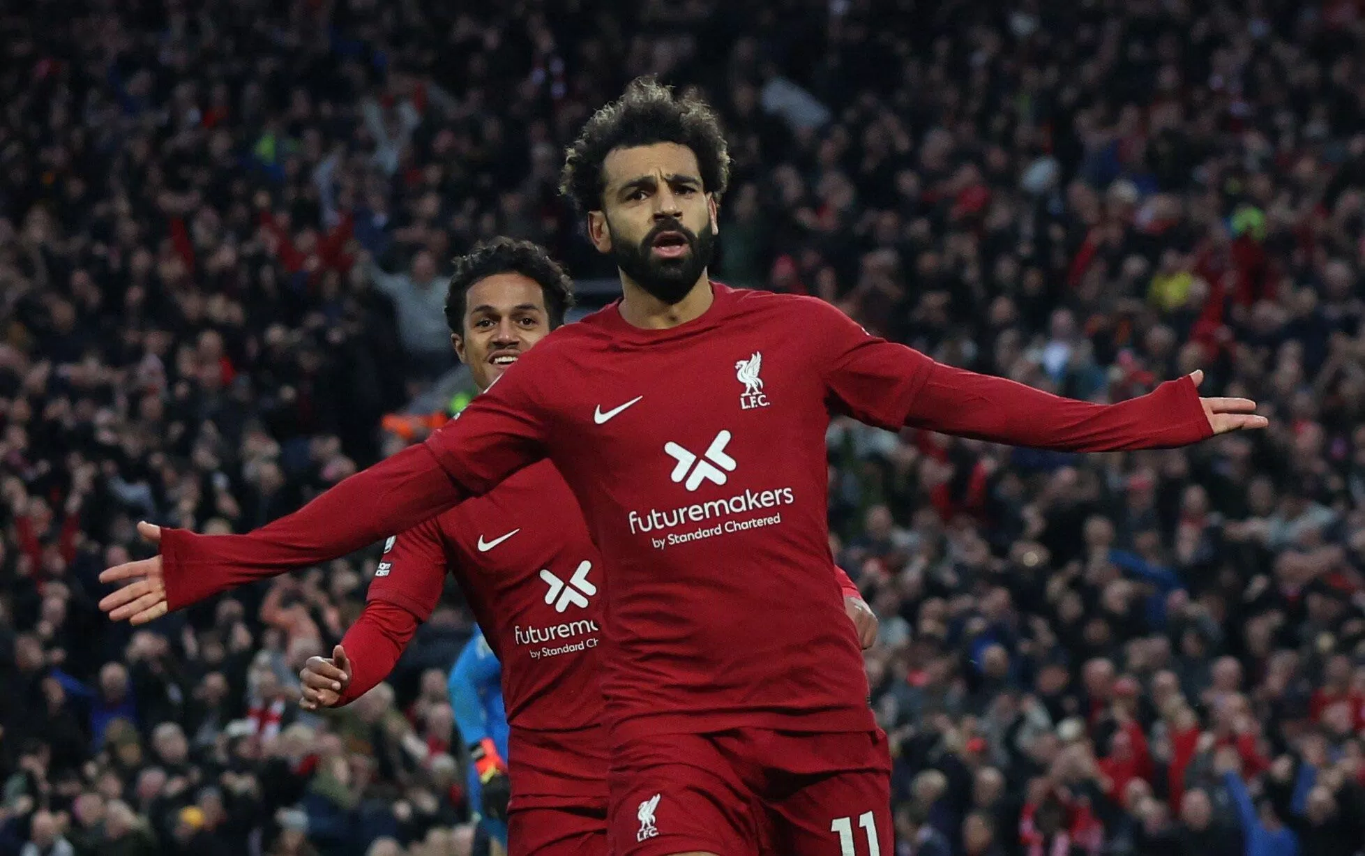 Salah đã có một cú hat-trick đáng nhớ trong sự nghiệp, đó là hat-trick nhanh nhất Champions League (Ảnh: Internet)