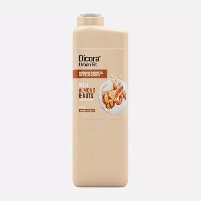 Sản phẩm Sữa tắm Dicora Urban Fit Shower Gel Vitamin B Almonds & Nuts có mùi hương ngọt ngào (Ảnh: internet)