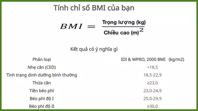 Gọi ý cho bạn cách tính chỉ số BMI của cơ thể (Ảnh: Internet)