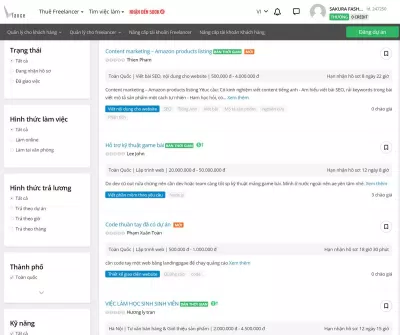 Vlance là website dành cho các freelance tìm kiếm công việc phù hợp (Ảnh: Internet)