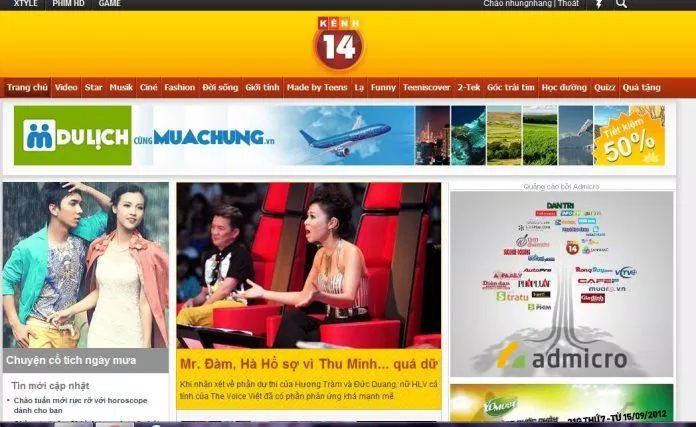 Kenh14 là trang báo điện tử với nhiều chủ đề nóng hổi (Ảnh: Internet)