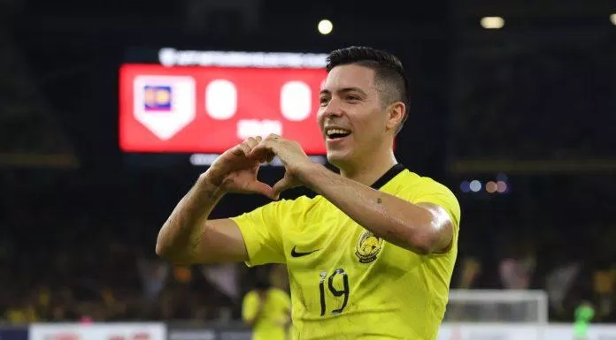 Tiền đạo nhập tịch gốc Argentina là Sergio Aguero đã có bàn thắng đầu tiên cho Malaysia khi đối đầu với tuyển Lào (Ảnh: Internet)