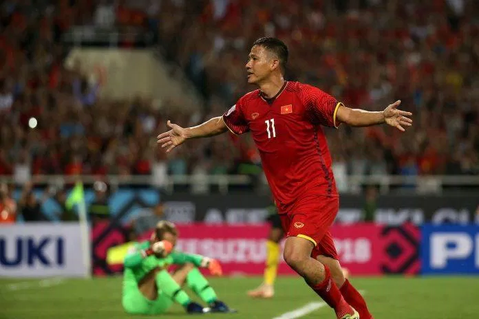 Anh Đức là cầu thủ ghi bàn ấn định chiến thắng cho Việt Nam trước Malaysia (Ảnh: Internet)