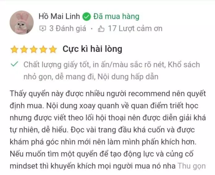Đánh giá của độc giả trên Tiki Trading (Ảnh: BlogAnChoi) Đánh giá của độc giả trên Tiki Trading (Ảnh: BlogAnChoi)