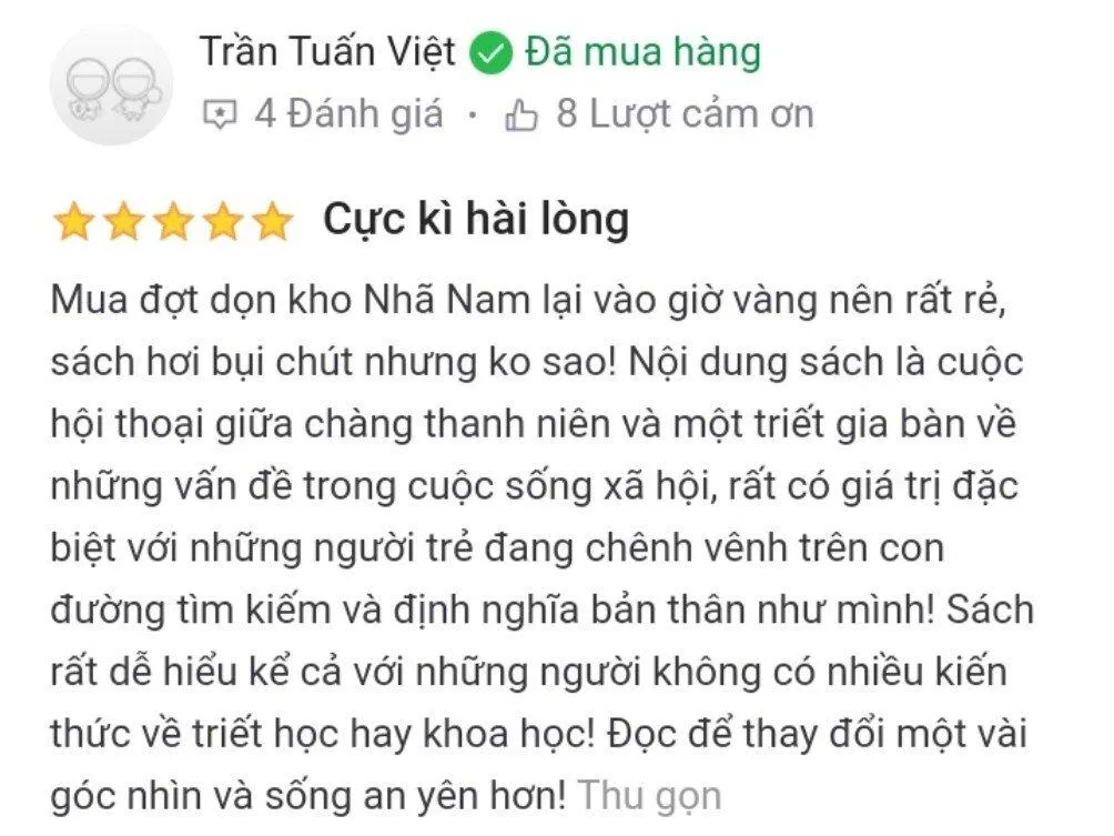 Đánh giá của độc giả trên Tiki Trading (Ảnh: BlogAnChoi) Đánh giá của độc giả trên Tiki Trading (Ảnh: BlogAnChoi)