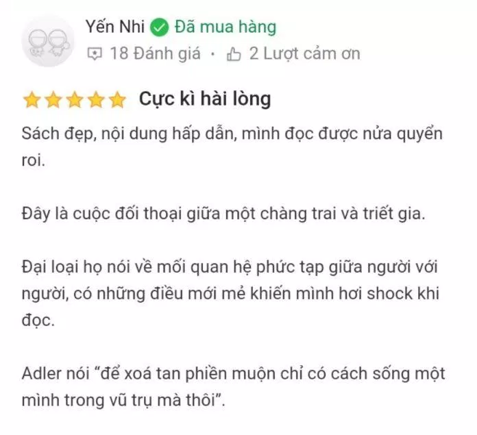 Đánh giá của độc giả trên Tiki Trading (Ảnh: BlogAnChoi)